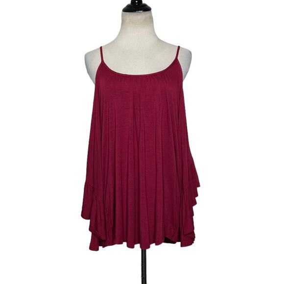 James & Joy red cold shoulder tunic top size Small - Picture 11 of 11